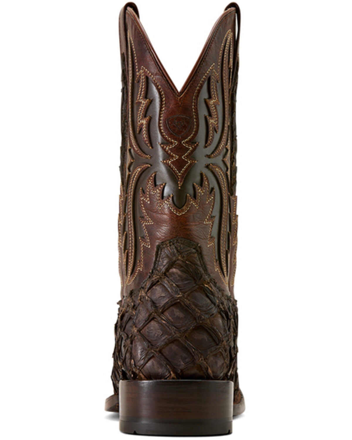 Image #3 - Ariat Men's Ashwood Exotic Pirarucu Western Boots - Broad Square Toe, Brown, hi-res