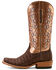 Image #2 - Ariat Women's Exotic Caiman Futurity Silk Tall Western Boots - Square Toe, Brown, hi-res