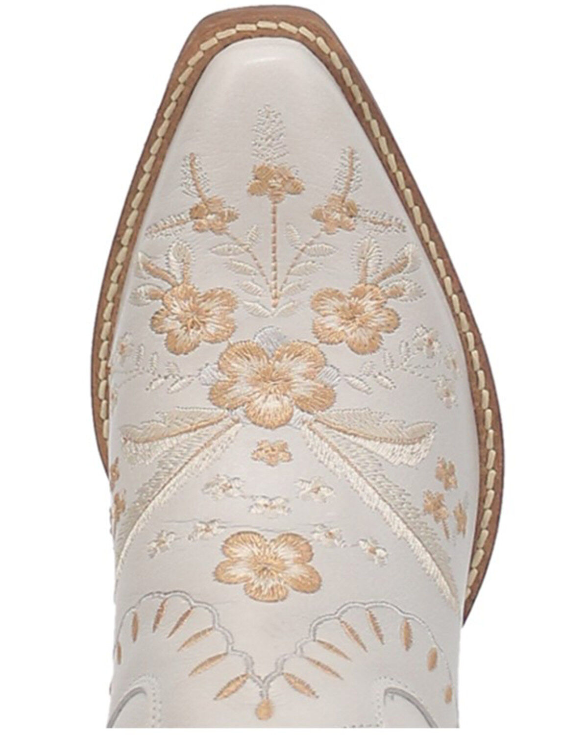 Image #6 - Dingo Women's Primrose Western Booties - Snip Toe, White, hi-res