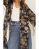Image #2 - Shyanne Women's Burnout Floral Print Kimono, Dark Blue, hi-res