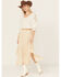 Image #1 - Originality Women's Handkerchief Hem Midi Skirt, Cream, hi-res