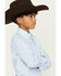 Image #2 - Wrangler Boys' Geo Print Long Sleeve Button-Down Western Shirt, Blue, hi-res