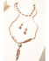 Image #4 - Shyanne Women's Desert Dreams Multi Layer Feather Jewelry Set - 2 Piece, Rust Copper, hi-res