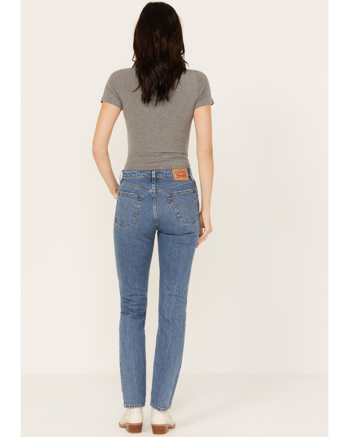Image #3 - Levi's Women's Medium Wash 501 Worn In Jeans, Medium Wash, hi-res