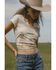 Image #1 - Idyllwind Women's Running Horses Short Sleeve Graphic Baby Tee, Cream, hi-res