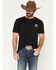 Image #2 - RANK 45® Men's Southwestern Logo Short Sleeve Graphic T-Shirt, Black, hi-res