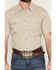 Image #3 - Gibson Trading Co Men's Timeless Medallion Print Short Sleeve Snap Western Shirt - Big, Tan, hi-res