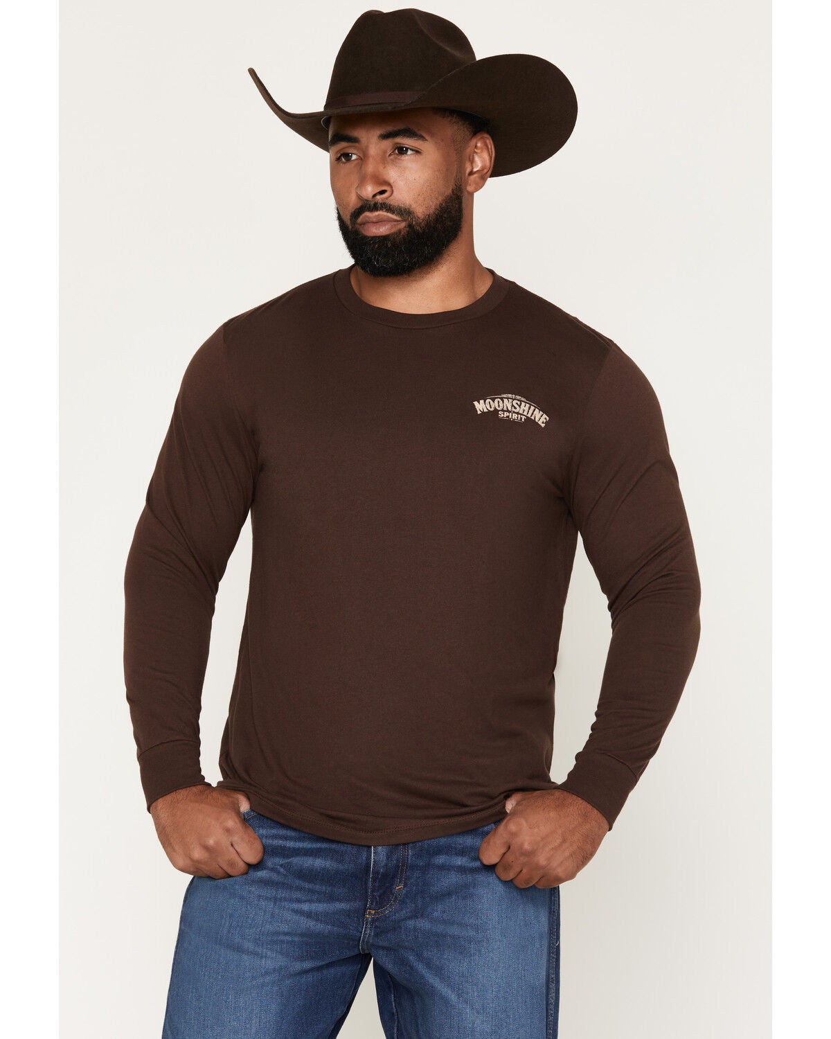 Image #2 - Moonshine Spirit&reg;&nbsp;Men's Moonshine Still Long Sleeve Graphic T-Shirt, Brown, hi-res