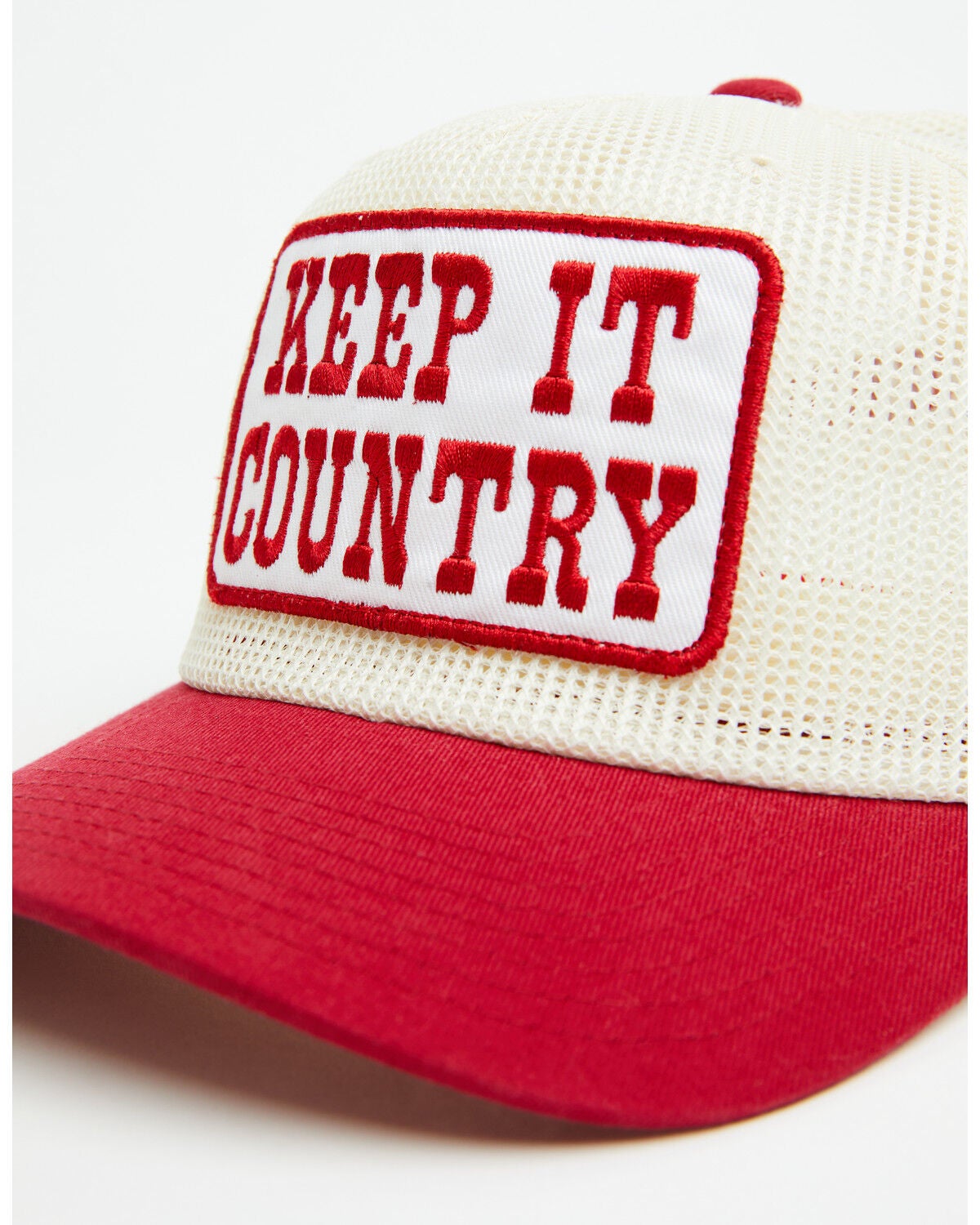 Image #2 - Seager Men's Keep It Country Ball Cap, Red, hi-res