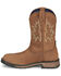 Tony Lama Men's Boom Saddle Cowhide Pull On Western Work Boots - Composite Toe , Tan, hi-res