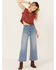 Image #1 - Rolla's Women's Boot Barn Exclusive Brad Medium Wash High Rise Sailor Wide Leg Stretch Denim Jeans, Medium Wash, hi-res
