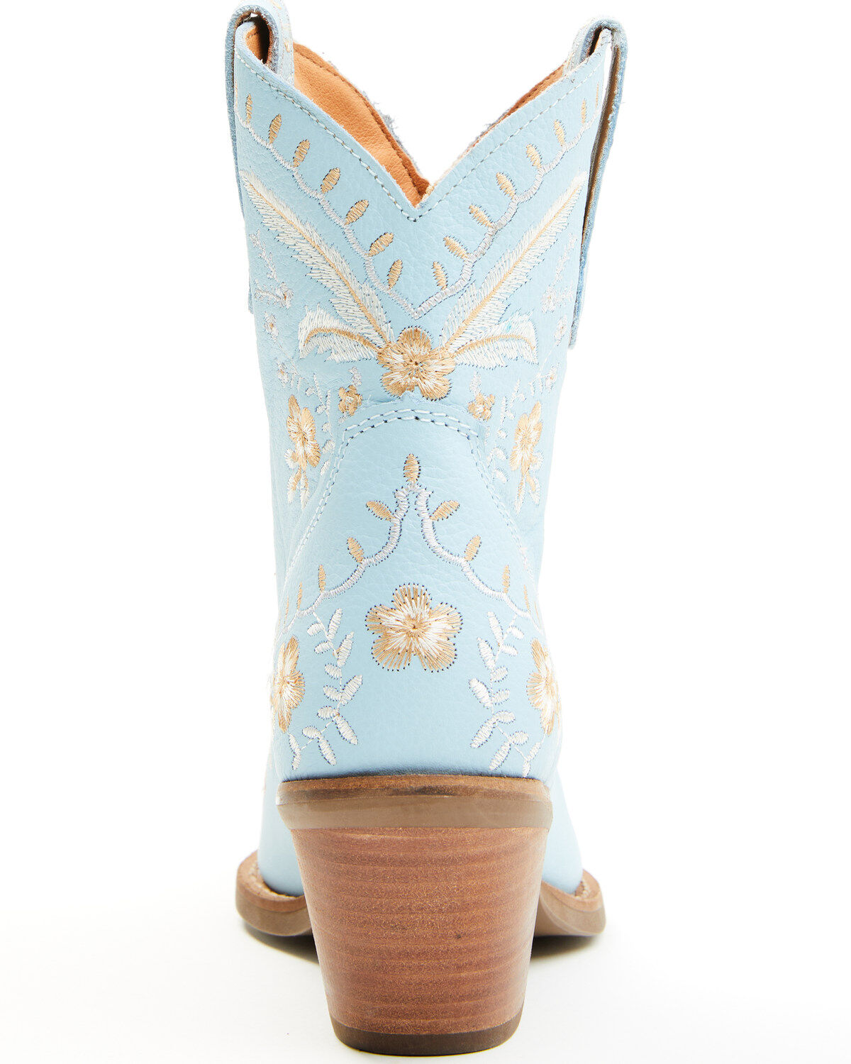 Image #5 - Dingo Women's Primrose Embroidered Leather Western Fashion Booties - Snip Toe, Blue, hi-res