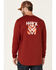 Hawx Men's FR Logo Graphic Long Sleeve Work T-Shirt , Red, hi-res