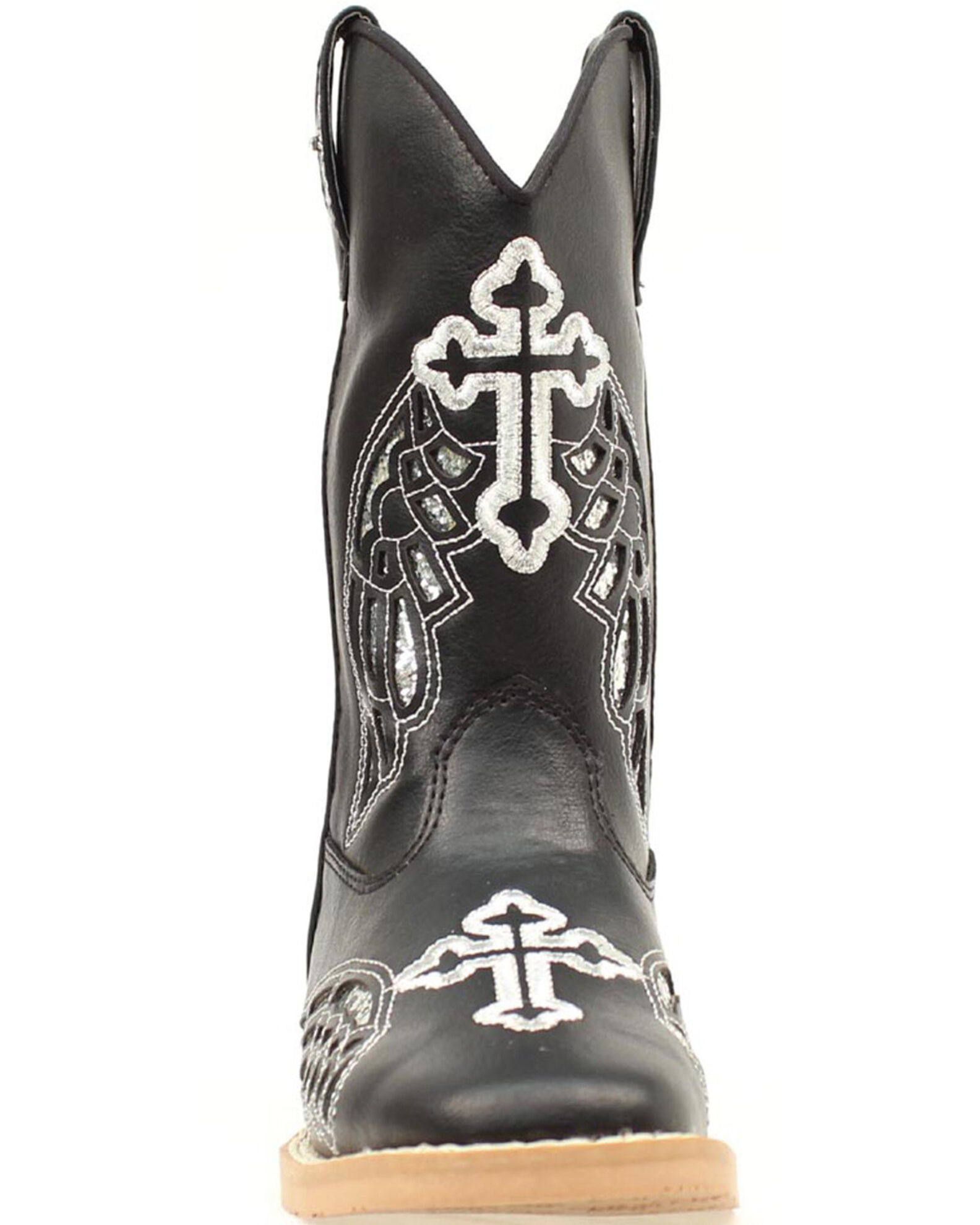 Image #2 - Blazin Roxx Girls' Gracie Wings and Cross Inlay Boots, , hi-res