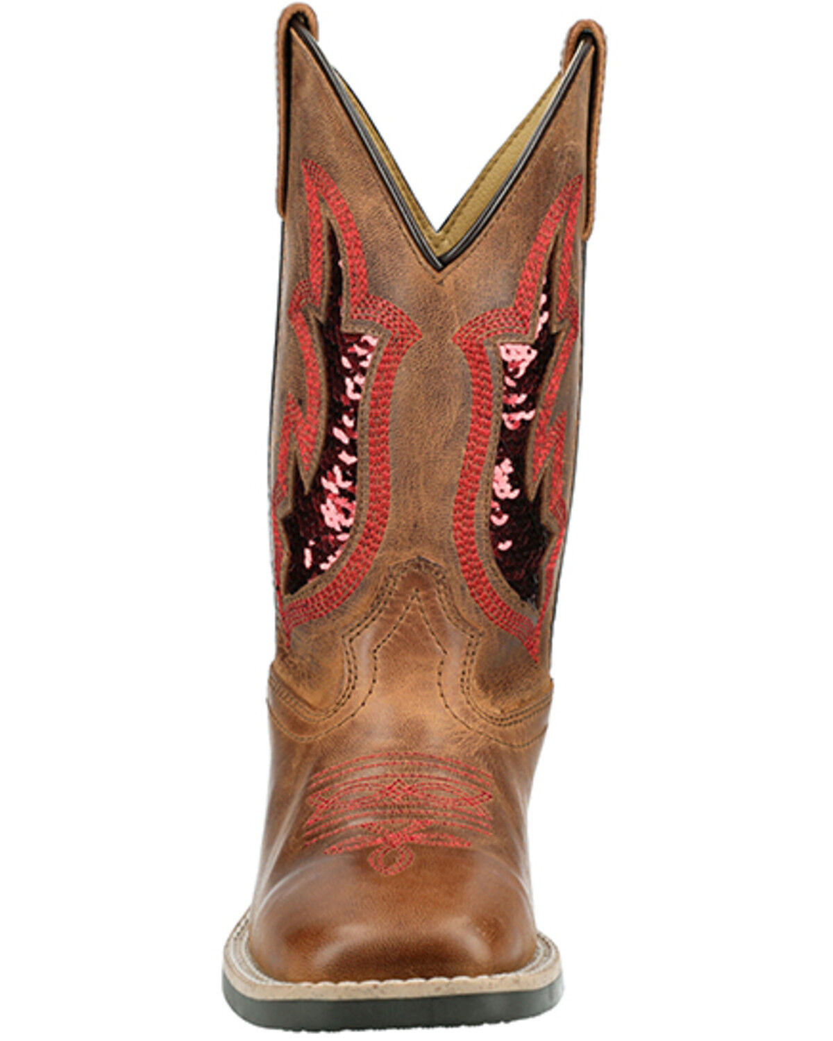 Image #4 - Smoky Mountain Girls' Nevada Western Boots - Broad Square Toe, Brown, hi-res