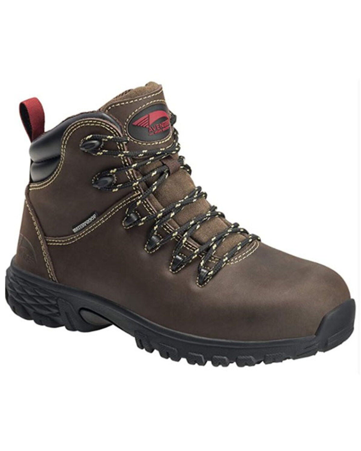 Avenger Women's Waterproof Work Boots - Alloy Toe, Brown, hi-res