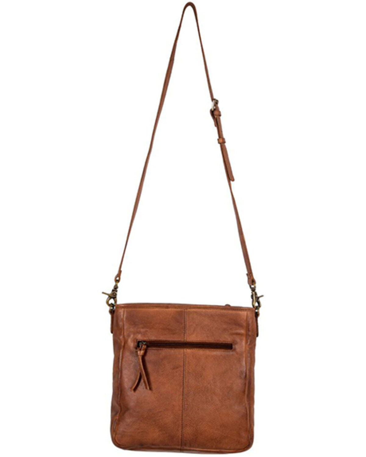 Image #5 - Myra Bag Women's Santa Clara Canyon Stitched Hairon Leather Crossbody Bag, Brown, hi-res