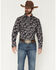 Image #1 - Cody James Men's Truett Paisley Print Long Sleeve Button-Down Western Shirt, Black, hi-res