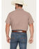Image #4 - Gibson Trading Co Men's Kick Dust Geo Print Short Sleeve Button-Down Western Shirt - Big, Burgundy, hi-res
