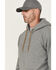 Image #2 - Thorogood Men's Heavyweight Brushed Embossed Logo Hooded Sweatshirt, Heather Grey, hi-res