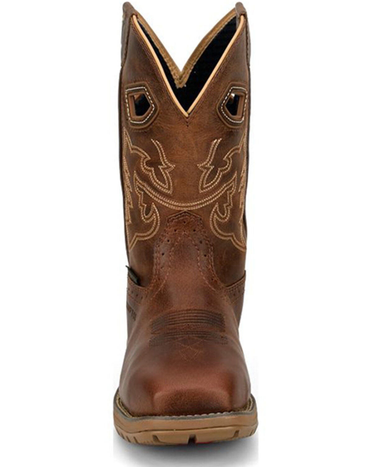 Image #4 - Justin Men's 11" Warhawk Oil Patch Waterproof Work Boots - Nano Composite Toe, Tan, hi-res