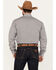 Stetson Men's Diamond Geo Print Long Sleeve Western Snap Shirt, Grey, hi-res