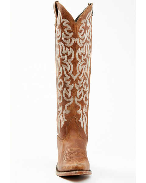 Caborca Silver Women's Allie Tall Western Boots - Snip Toe, Brown, hi-res