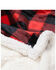 Image #3 - Carstens Home Lumberjack Plaid Sherpa Throw Blanket, Red, hi-res