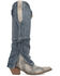 Image #2 - Dingo Women's Shabby Leather Western Boots - Snip Toe, Blue, hi-res