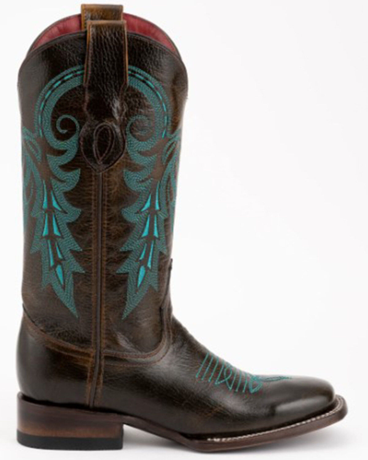 Image #2 - Ferrini Women's Blaze Western Boots - Broad Square Toe, Chocolate, hi-res