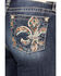 Image #2 - Miss Me Women's Dark Wash Mid Rise 34" Bootcut Stretch Denim Jeans, Dark Wash, hi-res