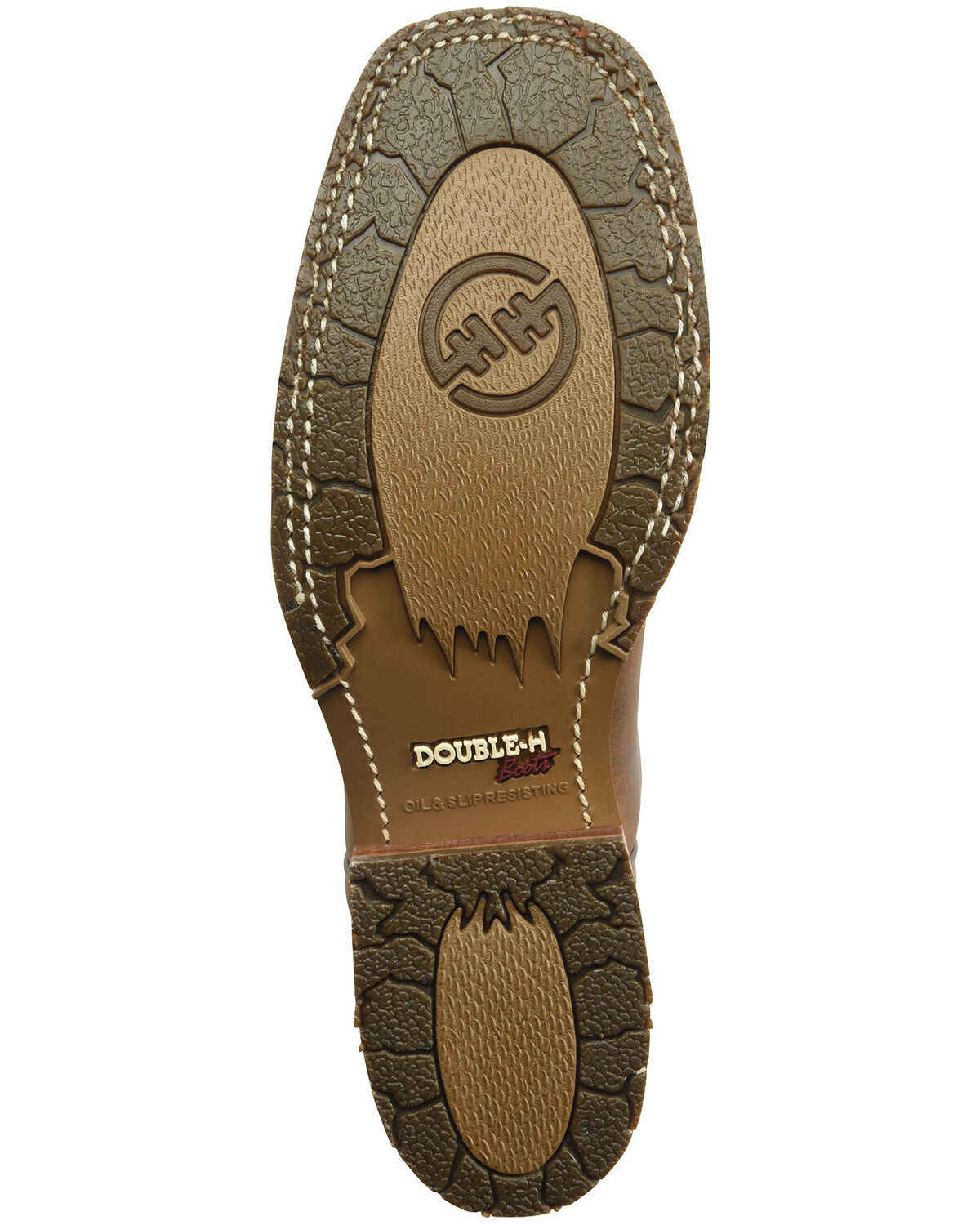 Image #6 - Double H Men's Anton Western Work Boots - Steel Toe, Brown, hi-res