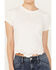 Free People Women's Call Me Baby Short Sleeve Tee, Ivory, hi-res