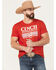 Image #1 - Cinch Men's Logo Short Sleeve Graphic T-Shirt, Red, hi-res