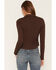 Image #4 - Shyanne Women's Solid Long Sleeve Concho Snap Shirt, Cognac, hi-res