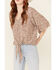 Image #3 - Ariat Women's Zebra Print Tie Front Foster Top, Multi, hi-res