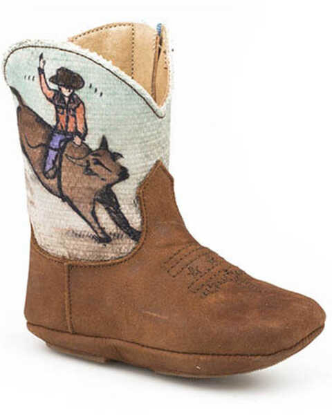 Roper Infant Boys' Bull Rider Poppet Boots, Brown, hi-res