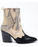 Image #2 - Dan Post Women's Snake Print Fashion Booties - Pointed Toe, Black, hi-res