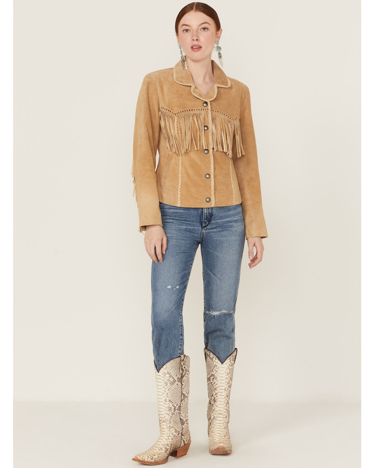 Image #5 - Scully Women's Suede Snap Fringe Jacket, , hi-res