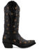 Image #2 - Black Star Women's Marfa Star Inlay Studded Leather Western Boot - Snip Toe, Black, hi-res