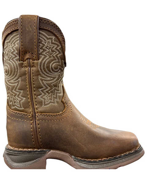 Durango Boys' Lil Rebel Embroidered Western Boots - Broad Square Toe, Brown, hi-res