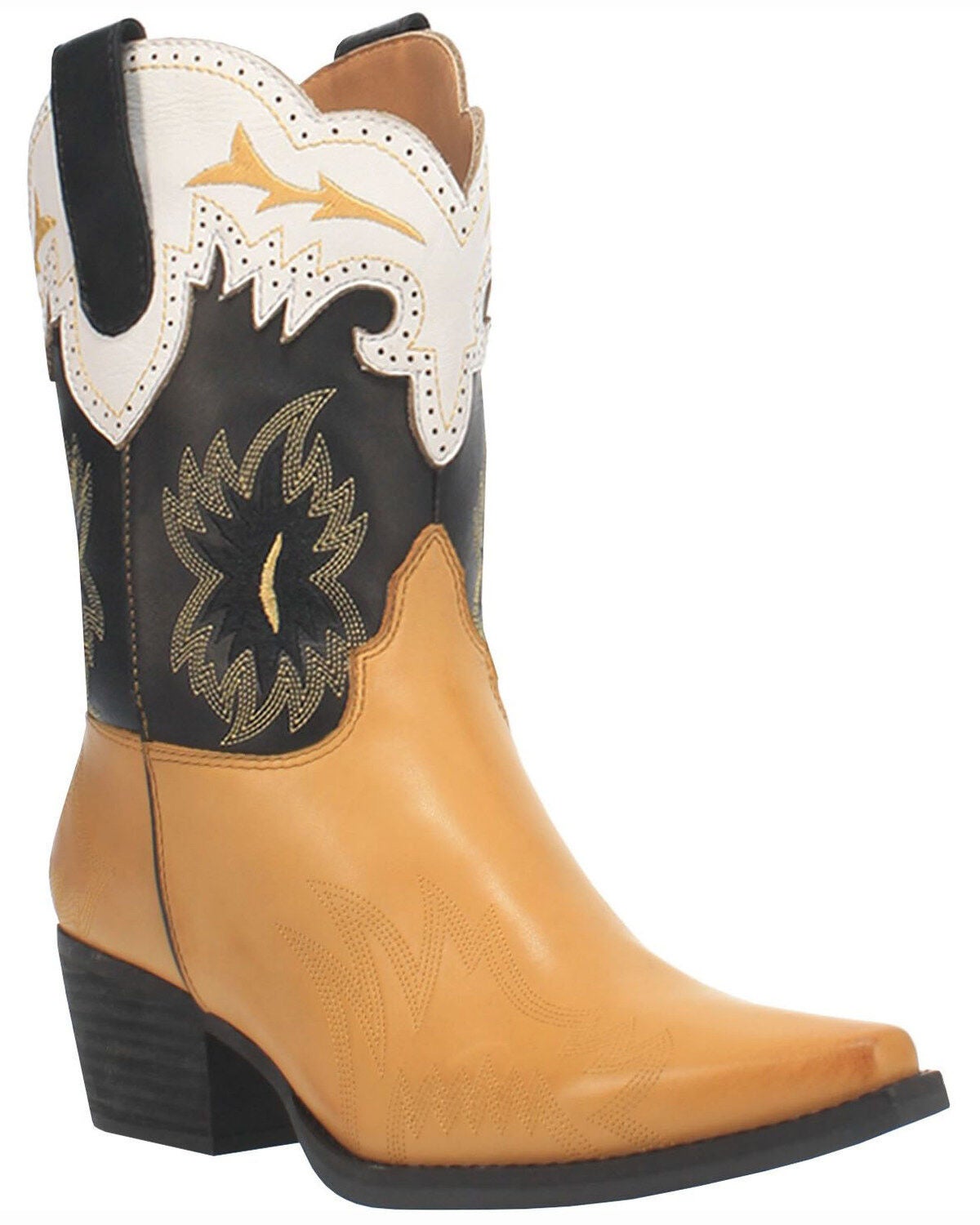 Dingo Women's Tatiana Western Boots - Snip Toe, Yellow, hi-res