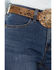 Image #2 - Rock & Roll Denim Women's Medium Wash High Rise Curved Yoke Trouser Stretch Denim Jeans, Medium Wash, hi-res