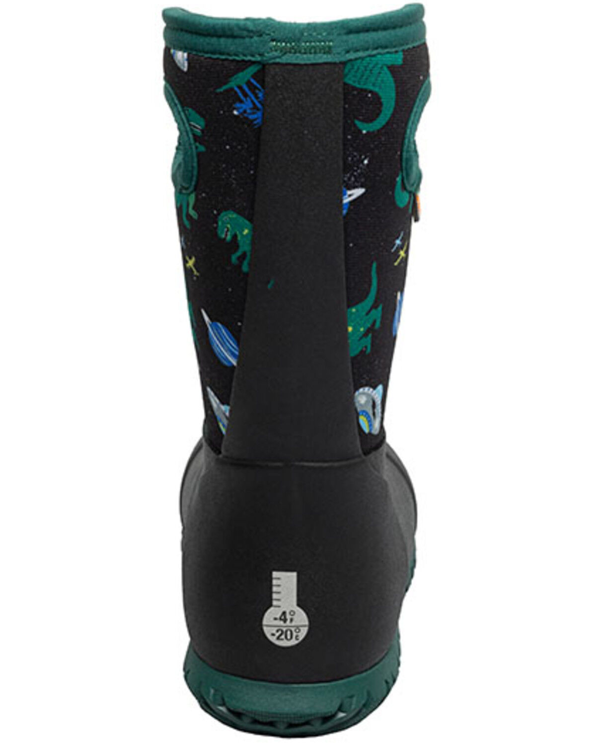 Image #5 - Bogs Boys' York Jurassic Dino Waterproof Boots - Round Toe, Black, hi-res
