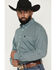 Image #2 - Cinch Men's Geo Print Long Sleeve Button-Down Western Shirt, Green, hi-res