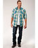 Image #3 - West Made Men's Tide Pool Dobby Plaid Long Sleeve Western Shirt, , hi-res
