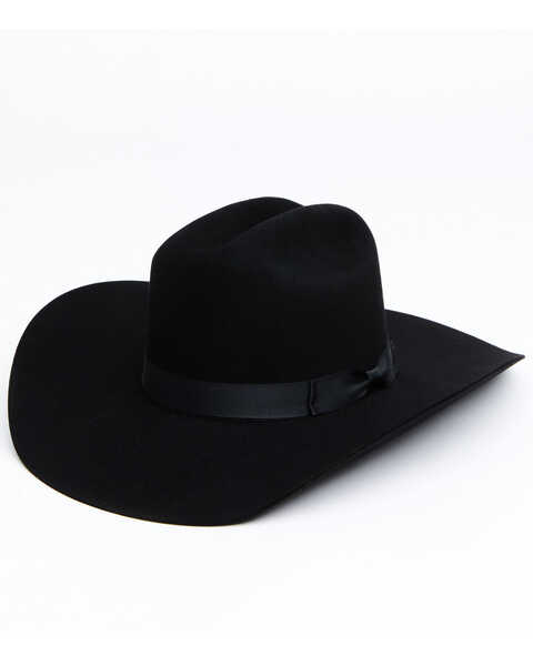 Image #1 - Serratelli 6X Felt Cowboy Hat , Black, hi-res