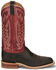Justin Men's Andrews Chocolate Western Boots - Broad Square Toe, Chocolate, hi-res