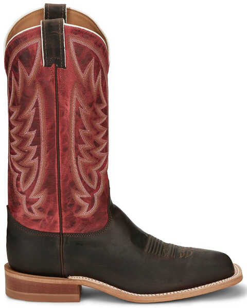 Image #2 - Justin Men's Andrews Chocolate Western Boots - Broad Square Toe, , hi-res