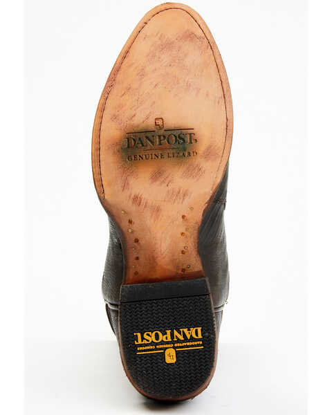 Dan Post Men's Tobacco Exotic Teju Lizard Leather Tall Western Boots - Round Toe, Dark Brown, hi-res